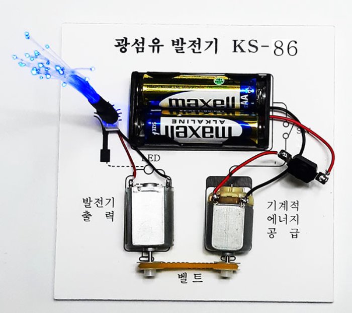 [KS-86]더블모터 전동발전기 원리실험(광섬유)