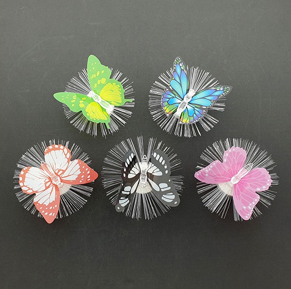 LED 무지개 광섬유 꽃 나비 조명
