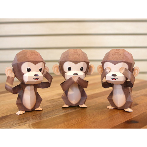 세 마리의 현명한 원숭이 만들기